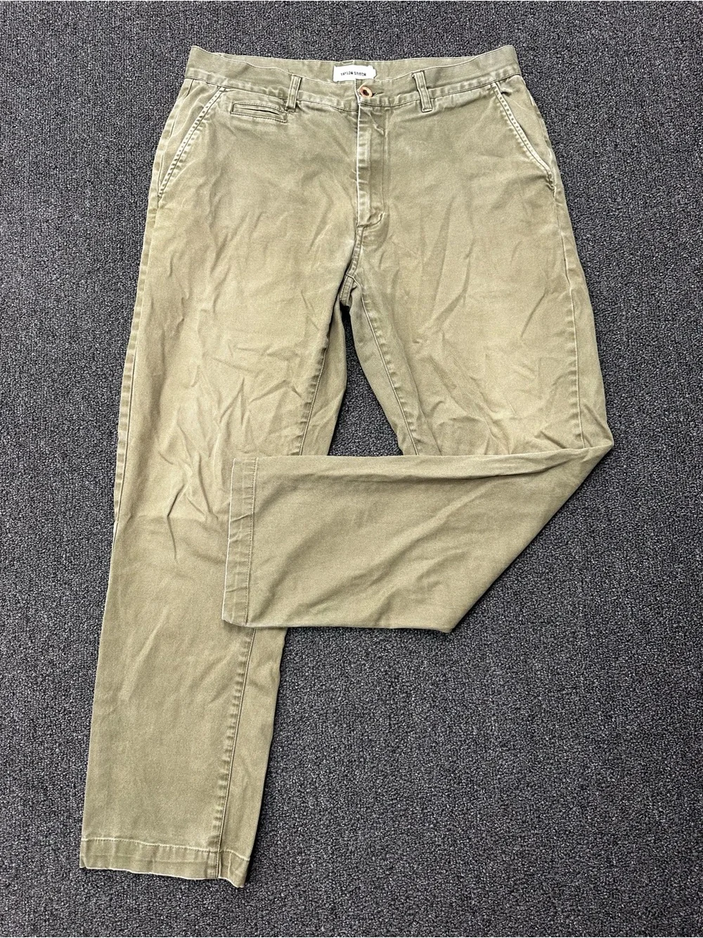 Taylor Stitch Pants Mens 33x30 Green Organic Cotton Chino Straight Leg Casual